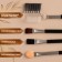 Makeup set, 6 items, black/beige color
