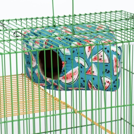 House "Corner" for rodents 19*28.5*12 cm, calico fleec, foam rubber, watermelon-5