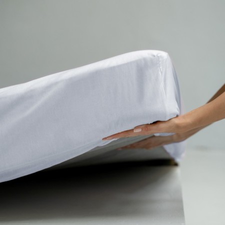 Pasionaria elastic sheet "Era", Ranors, size 180x200x25 cm, white color-1