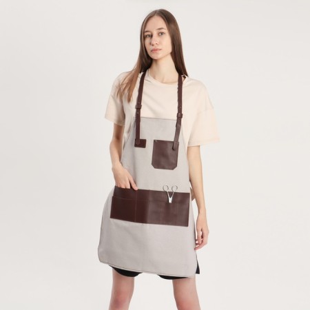 Apron for the master, the color of gray/brown-5