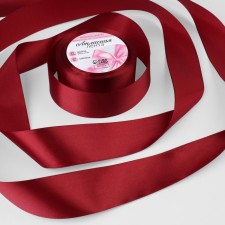Satin tape, 40 mm × 23 ± 1 m, burgundy color No. 48