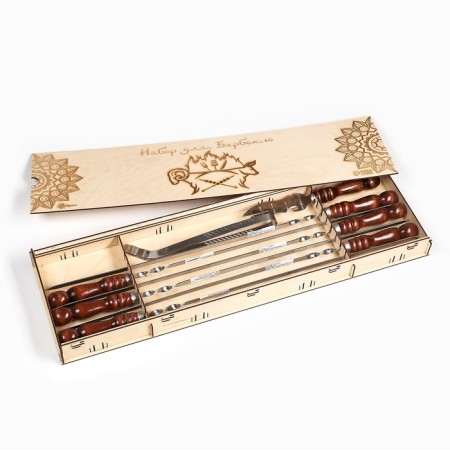 Set with skewers Gift "Shafran", 8 items, skewers 50cm-2