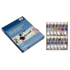 Acrylic paint in a tube, a set of 12 colors x 18 ml, gamma 