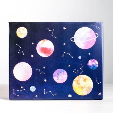 Gift folding box, packaging, “Cosmos”, 31.2 x 25.6 x 16.1 cm-3