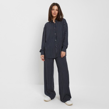 Women's costume (shirt, trousers) minku: enjoy Blue color, size 42-2