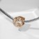 Palma bead, white color in gold