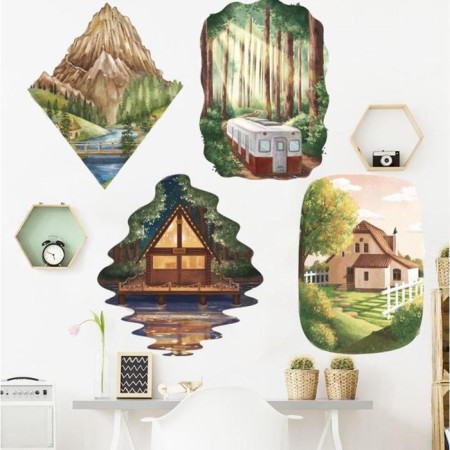 Stick plastic interior color "Nature" 30x90 cm set 2 sheets