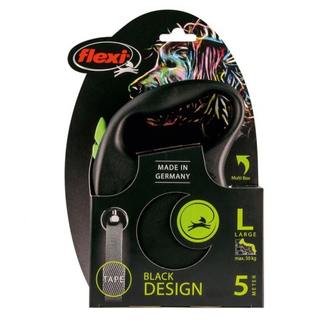 Roulette Flexi Black Design L (up to 50 kg) 5 m tape, black/green-3