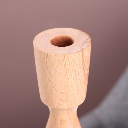 Candlestick, model No. 12, 9 x 25 cm, beech-2