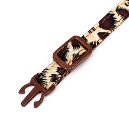 Koshachi collar with a cat's -shaped buckle, 26 x 1 cm, beige-4