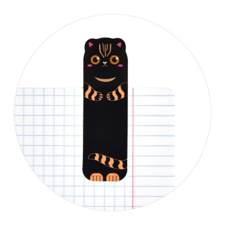 Bookmarks with adhesive edge (stickers) 22 x 72 mm, 6 colors of 20 sheets, plastic, phoenix "cats"-2