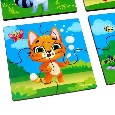 Puzzle 4 in 1, 10x10 cm-4
