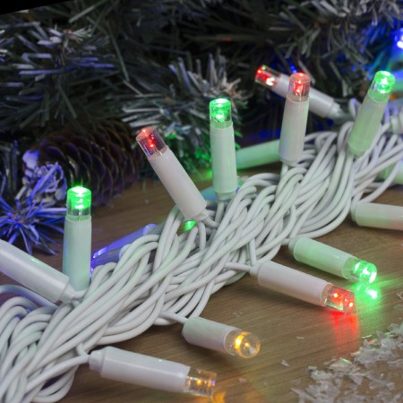 Garland "thread" 10 m, IP65, UMS, white thread, 100 LED, glow of multi, 220 V-4