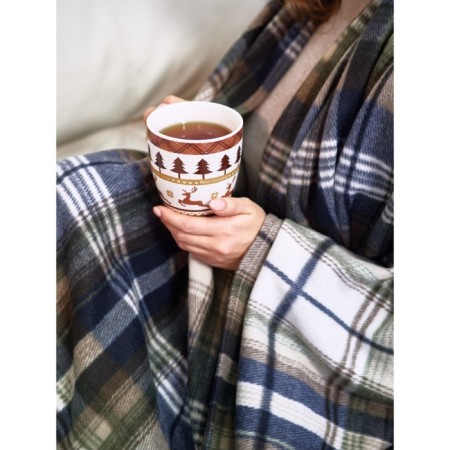 City plaid, size 150x200 cm, brown color-6