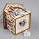 Christmas tree toy "House with a snowman", from batteries, a glow of warm white