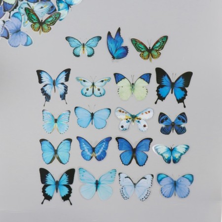 Stickers for creativity PLC PVC "Star butterflies" set 40 pcs 9x10.5 cm