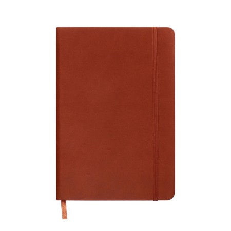 Leduced Diary A5, 140l, Cage, leatherette, elastic band, black cut, brown