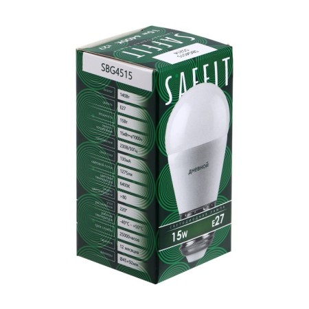 LED LED SAFFIT, 15W 230V E27 6400K G45, SBG4515-2