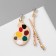 Earrings Metal "School" palette and brushes, colored in gold