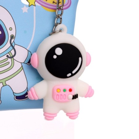 School Penal on a zipper, with a suspension, "astronaut", mix-2