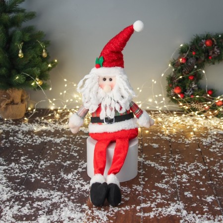 Soft toy "Santa Claus with a strap, long legs" 58x20 cm, red