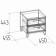 Cleat cabinet Aurelio 41, 450 × 455 × 443 mm, white color / Blackwood satin