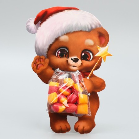 Package for sweets "Bear", 11 x 6 cm, New Year-1