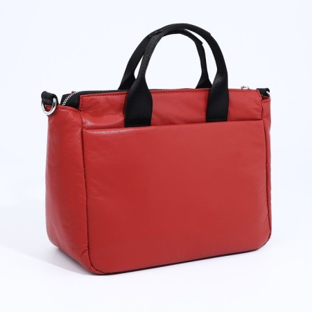 Bag-tout on zipper, red color-3