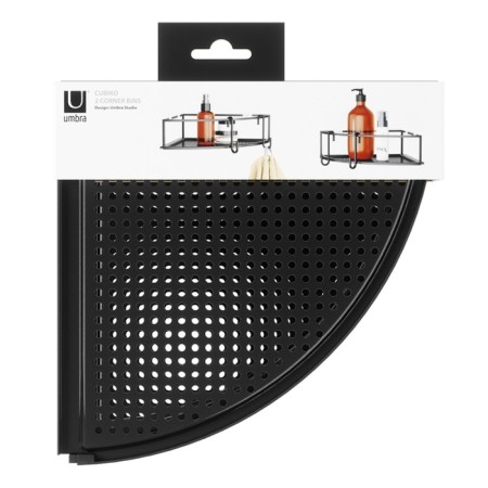 A set of corner shelves for the bathroom Umbra Cubiko, 2 pcs, black color-8