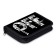 Penal 1 section 130 x 190 mm, Hatber "Off", laminated cardboard, black/white NPN_44046