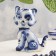 Souvenir "cat", sedentary, tail pipe, gzhel