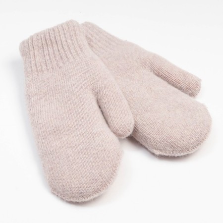 Women's mittens, beige color, size 7-8-1
