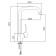 Accoona A4416C kitchen mixer, single -leaf, with nut, brass, bronze color
