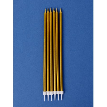 Candles in the cake "High Royce", 6 pcs, gold-1