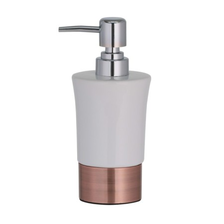 Axentia Riga dispenser for liquid soap from white ceramics Ø 8 cm height 18 cm, volume 350 ml