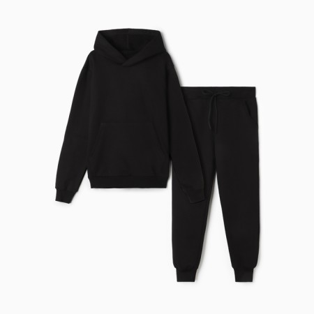 Kit for children (sweatshirt, trousers) I am beginning, black color, height 140 cm