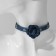 Choker "jeans" is a small flower, the color is blue, 36 cm