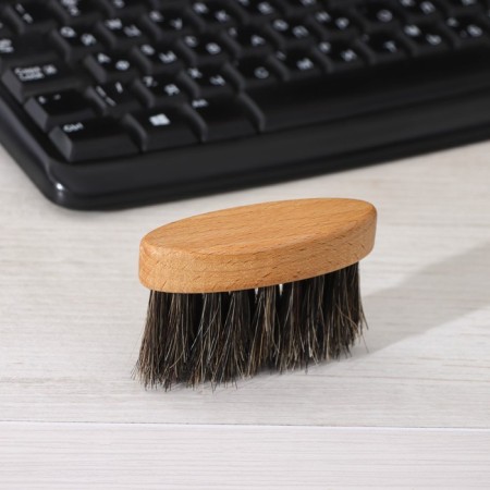 Computer keyboard brush, 8.5 × 3 × 1.6 cm, 22 bundle, natural horse hair