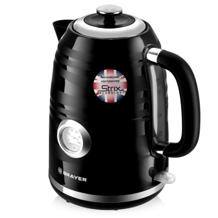 Electric kettle Brayer 1059BR, plastic, 1.7 l, 2200 W, thermometer, black-2