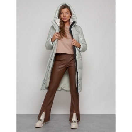 Coat insulated winter female, size 40, color light green-20