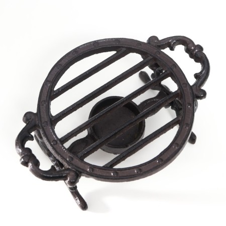 Stand for a heating candle for 1 candle of cast iron "strips" with handles 7x18x13 cm-2