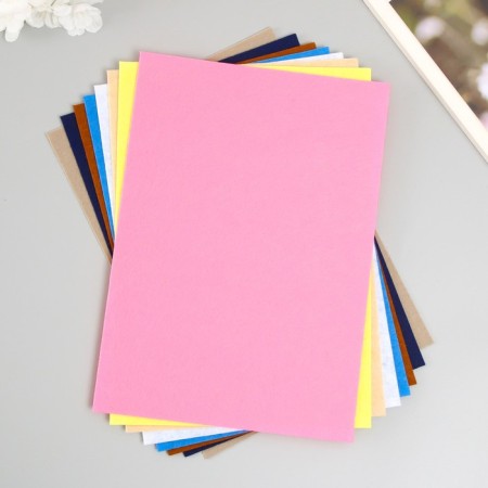 A set of hard felt "Astra" (8 pcs) Assorted, 1 mm, 20x30 cm