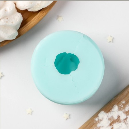 Silicone Mold Flower "Pion", d = 6 cm height 3.2 cm, turquoise color-2