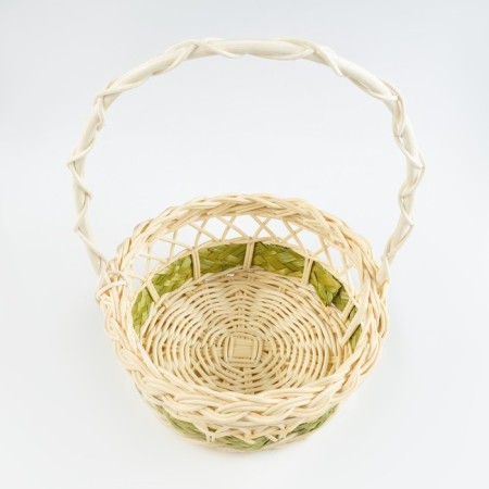 A set of wicker baskets from 3: D20 H 8/27; D17 H 7 H 25; D13 H 6 H 21 cm. (Ratan)-4