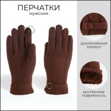 Gloves are male, dimensionless, with insulation, brown color