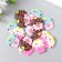 Decor for creativity rubber "Cupcakes with sprinkling" set of 15 pcs MIX 3x3 cm