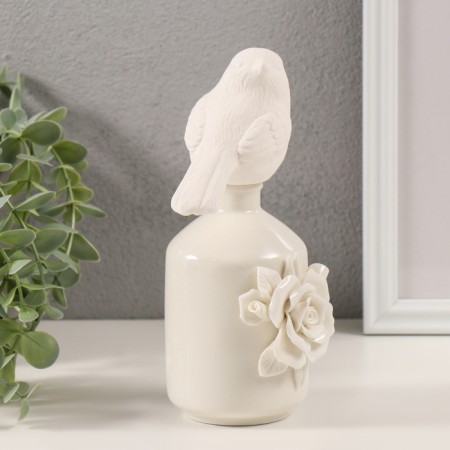 Aromadiffuzer Ceramics "White Sparrows at a vase with a rose" 6.7x9.5x18, 8 cm-1