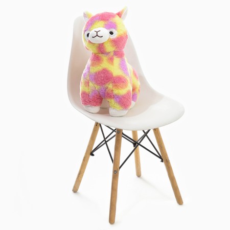 Soft toy "Lama", 45 cm, yellow-pink color-3