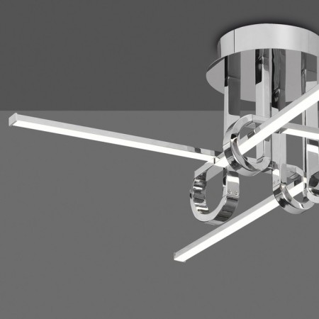 Ceiling chandelier Mantra Cinto, Led, 2250lm, 3000k, 290 mm, chromium color-3