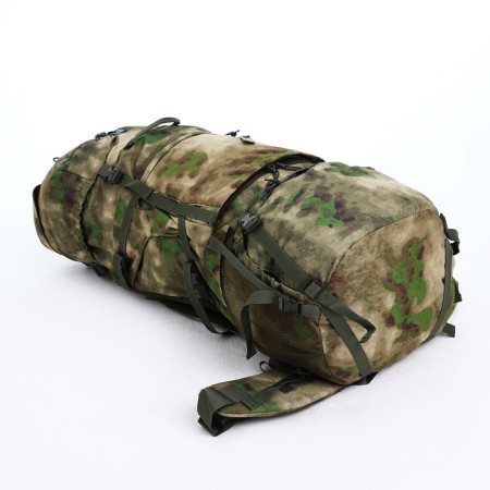 Tourist backpack, TAIF, 100 L, cord department, 2 outer pockets, green color/camouflage-3